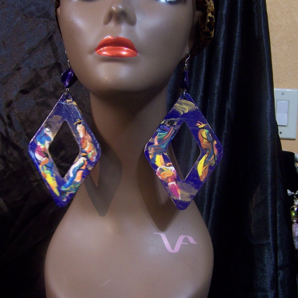 Hand painted earrings
